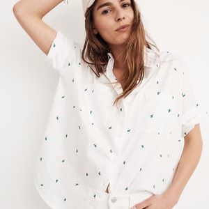 Madewell Embroidered Cactus Courier Shirt